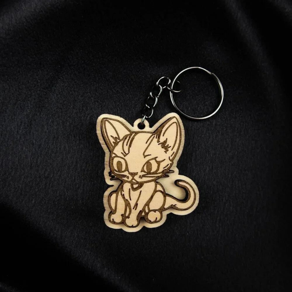 Adorable cat keychain
